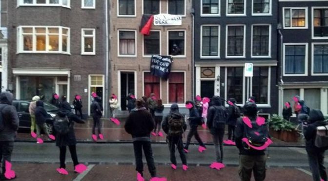 Amsterdam, Niderlandy: Akcja skłoterska na 8 marca (wideo)
