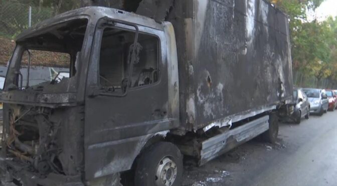 Ateny, Grecja: Podpalenie pojazdu należącego do spekulantów wojennych DB Schenker