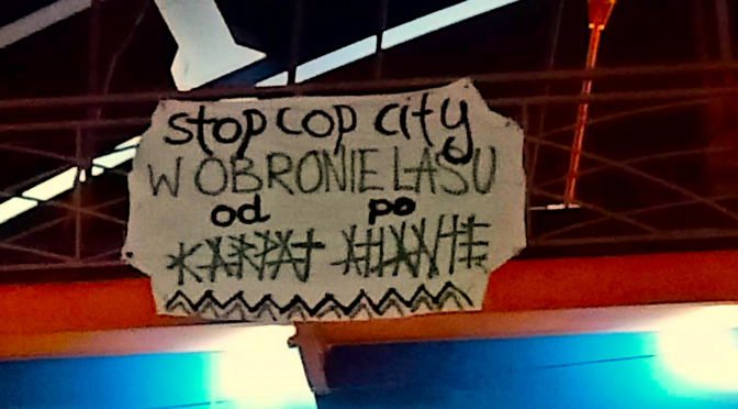 Wrocław, P*lska: Banery solidarnościowe z osobami walczącymi z Cop City oraz walką Alfredo Cospito