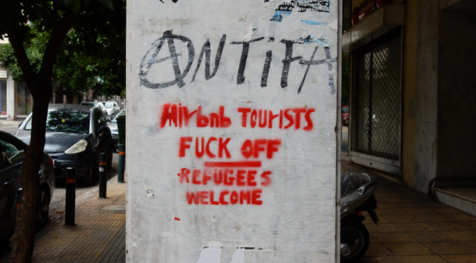 Ateny, Grecja: Ataki na lokale Airbnb, hotele i kamery monitoringu na Egzarchii